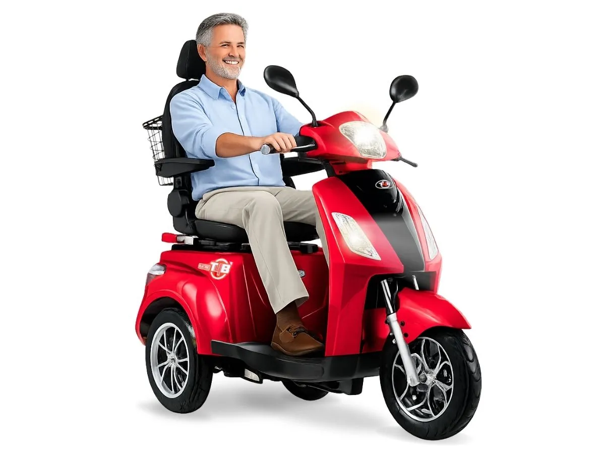 T4B Prime Deluxe Red Electric Mobility Scooter