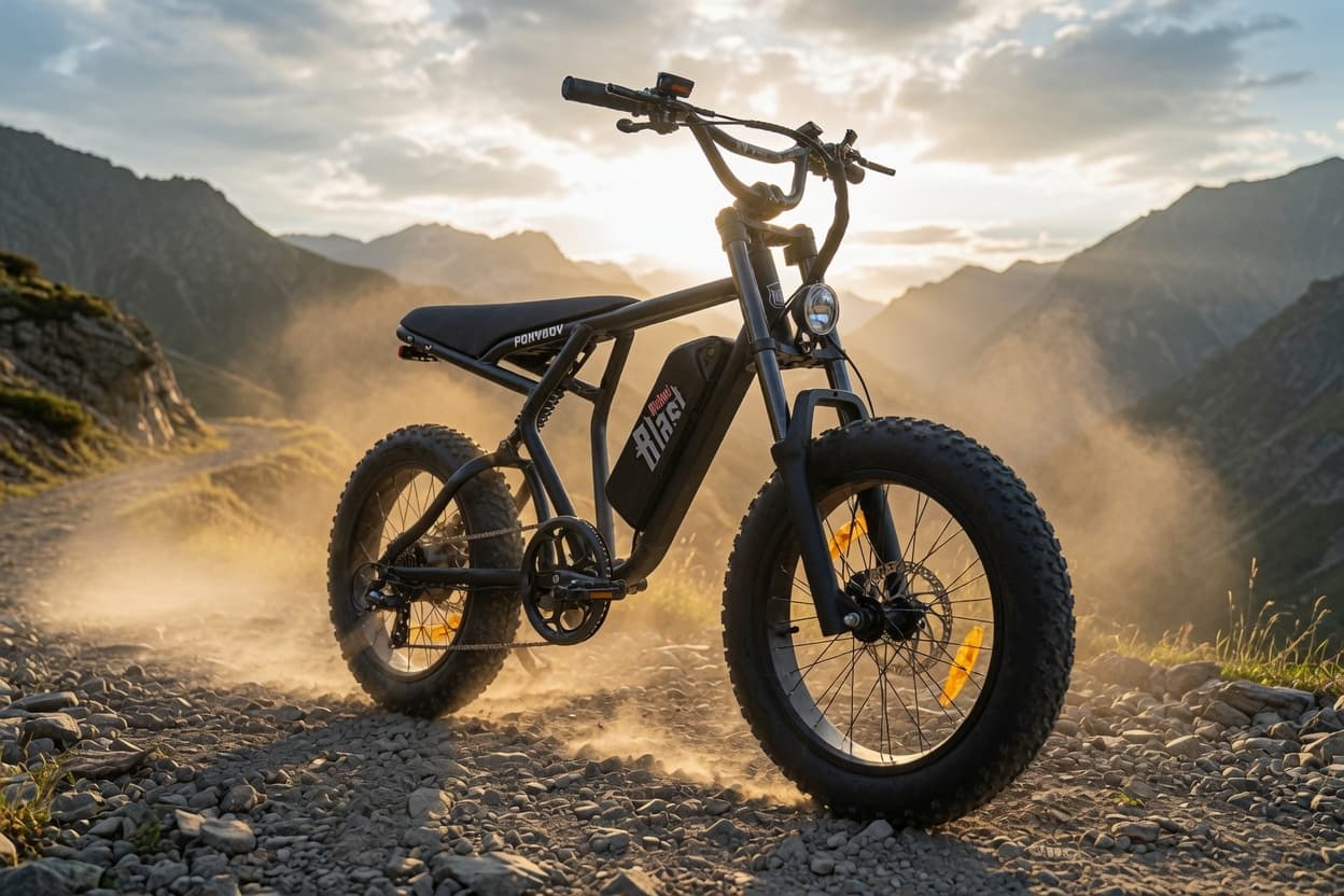 Ponyboy Full Suspension on a dirt trail