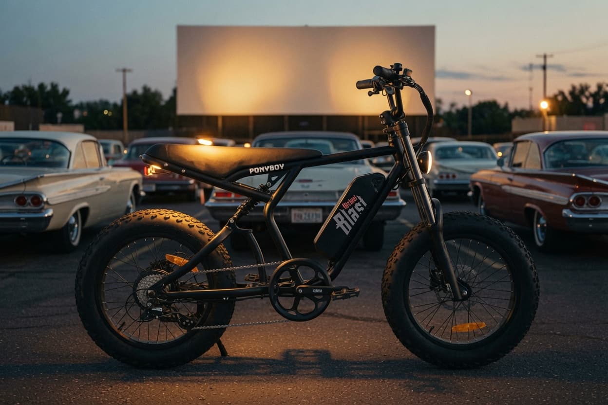 Ponyboy Full Suspension at a drive-in theatre