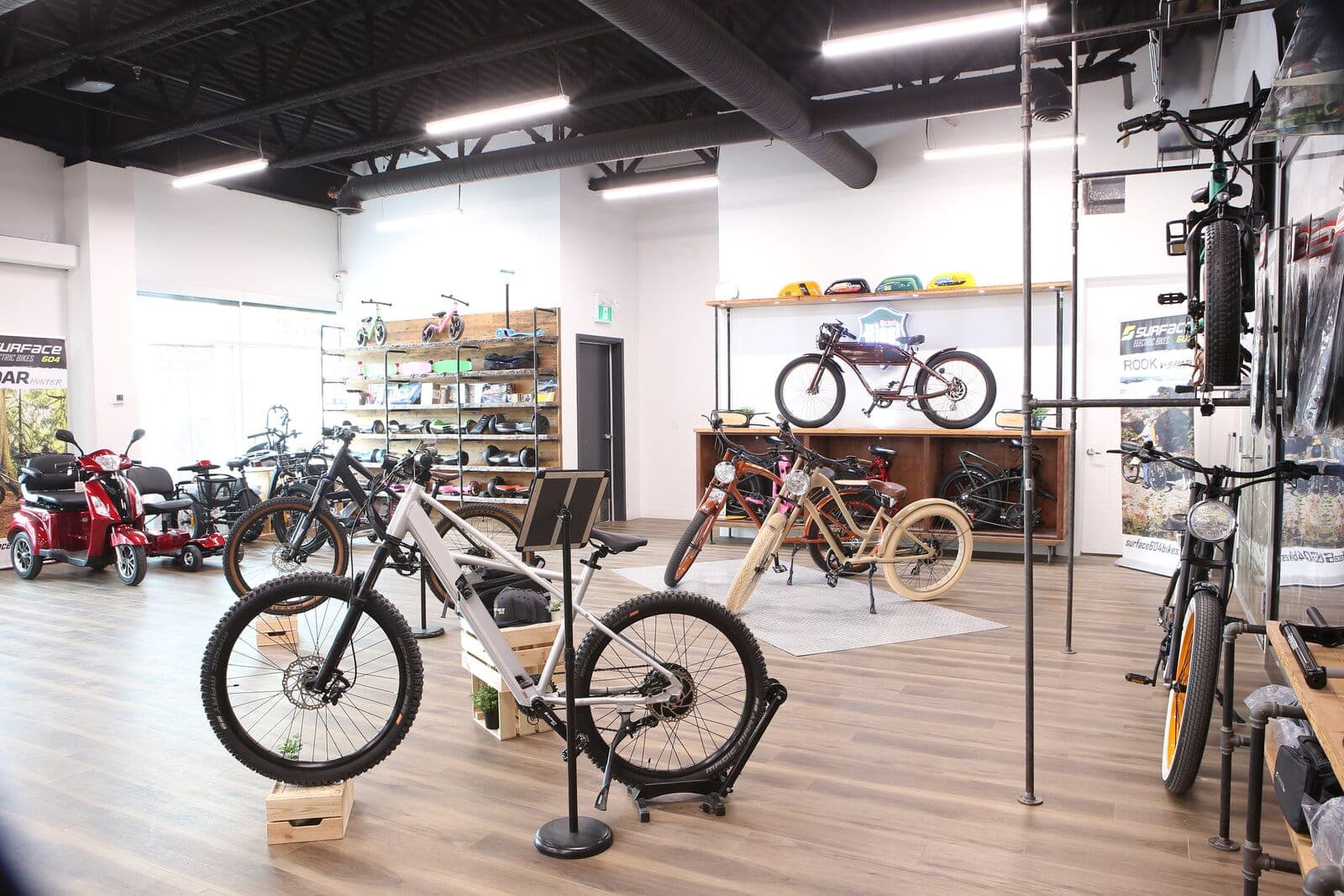 Service department — bikes ready for tune-up