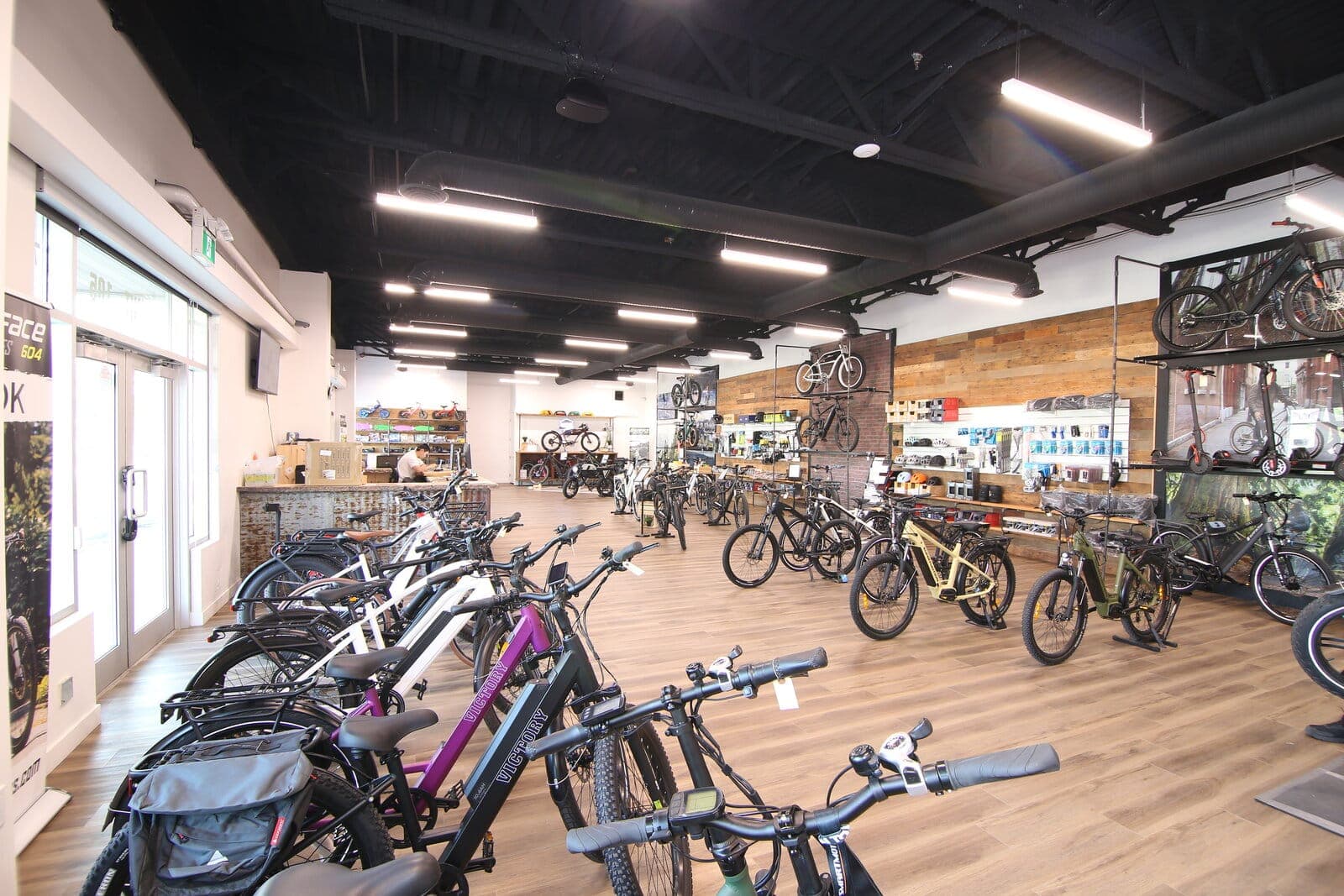 Inside the eBikes Calgary showroom