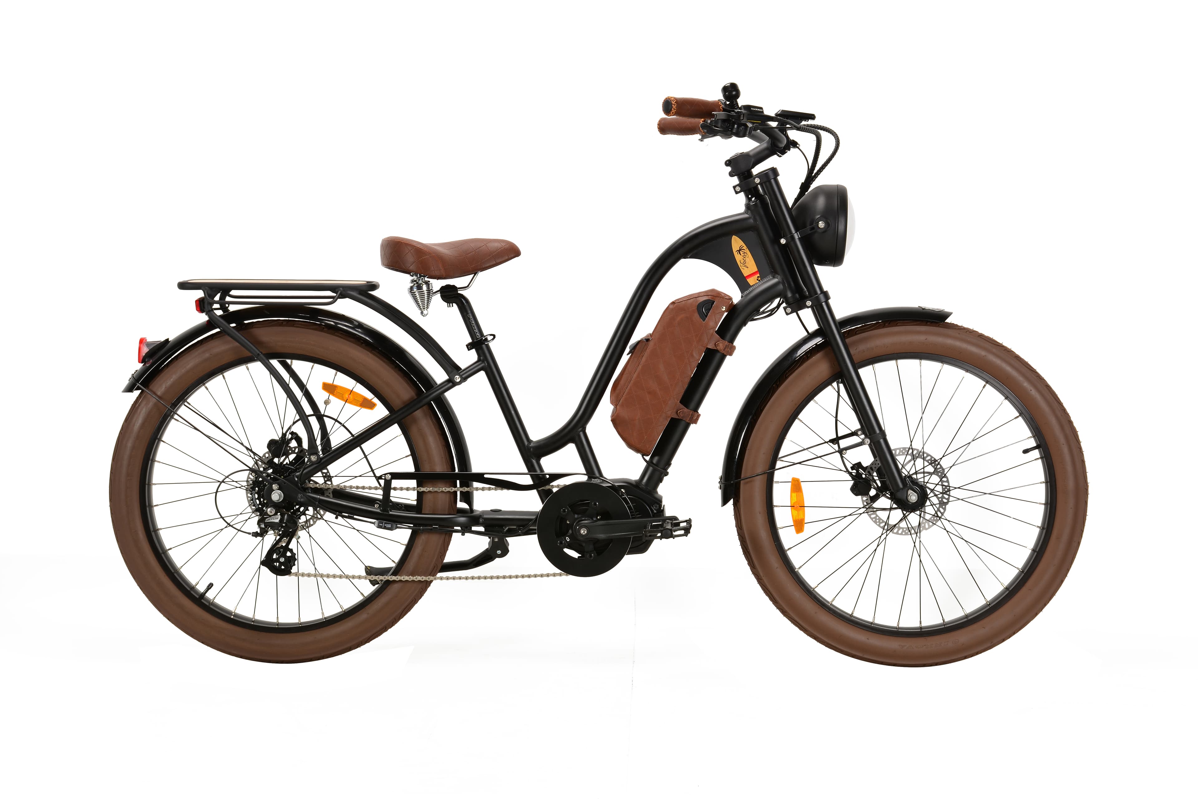 Michael Blast Vacay 500W 48V Mid-Drive Lo-Step — Matte Black — Ananda mid-drive, rear rack included