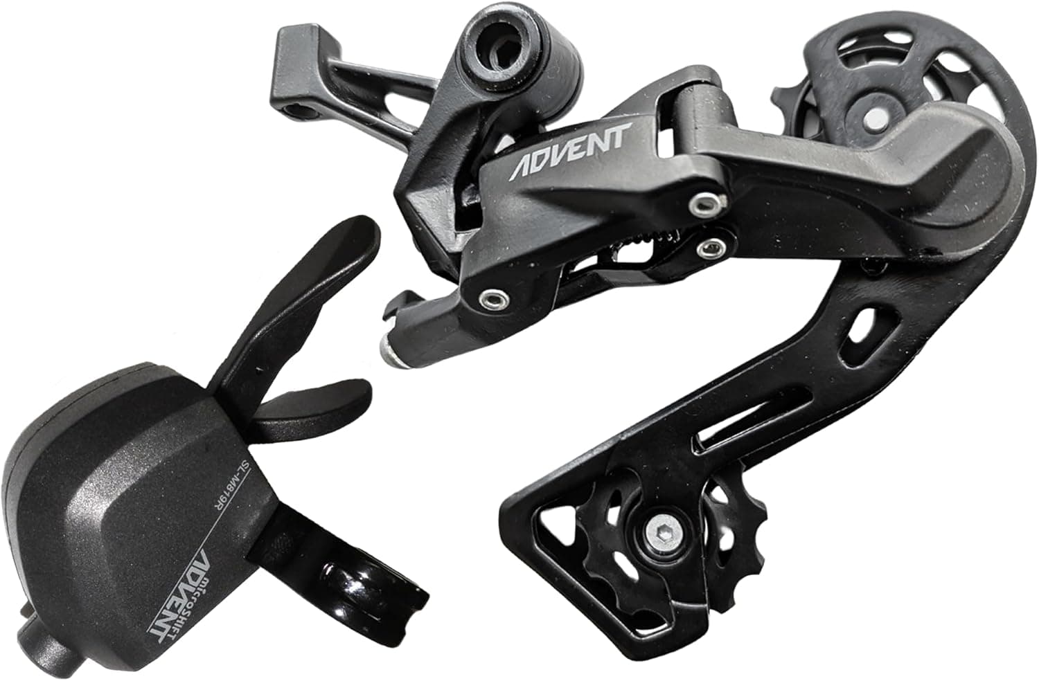 Microshift Advent 9sp Rear Derailleur Groupset, Right-Hand Shifter, Black
