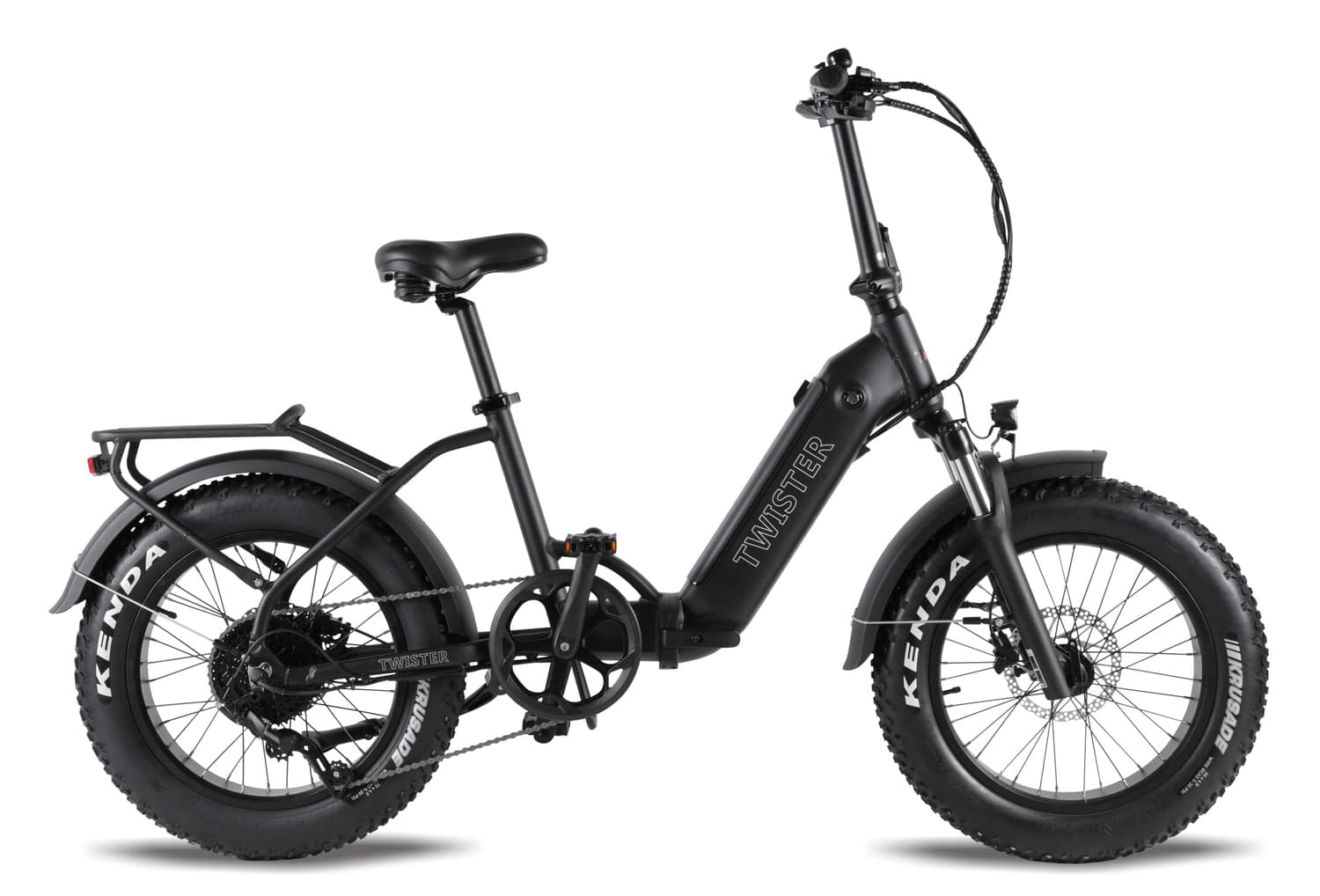 T4B Twister 500W Folding Fat-Tire eBike — Black