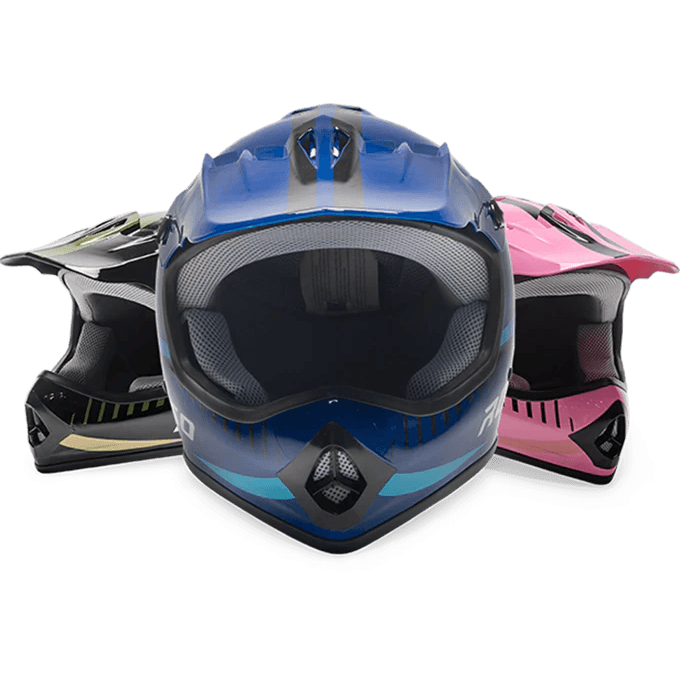Rosso Motors Off-Road Motocross ATV Helmets For Kids DOT Approved