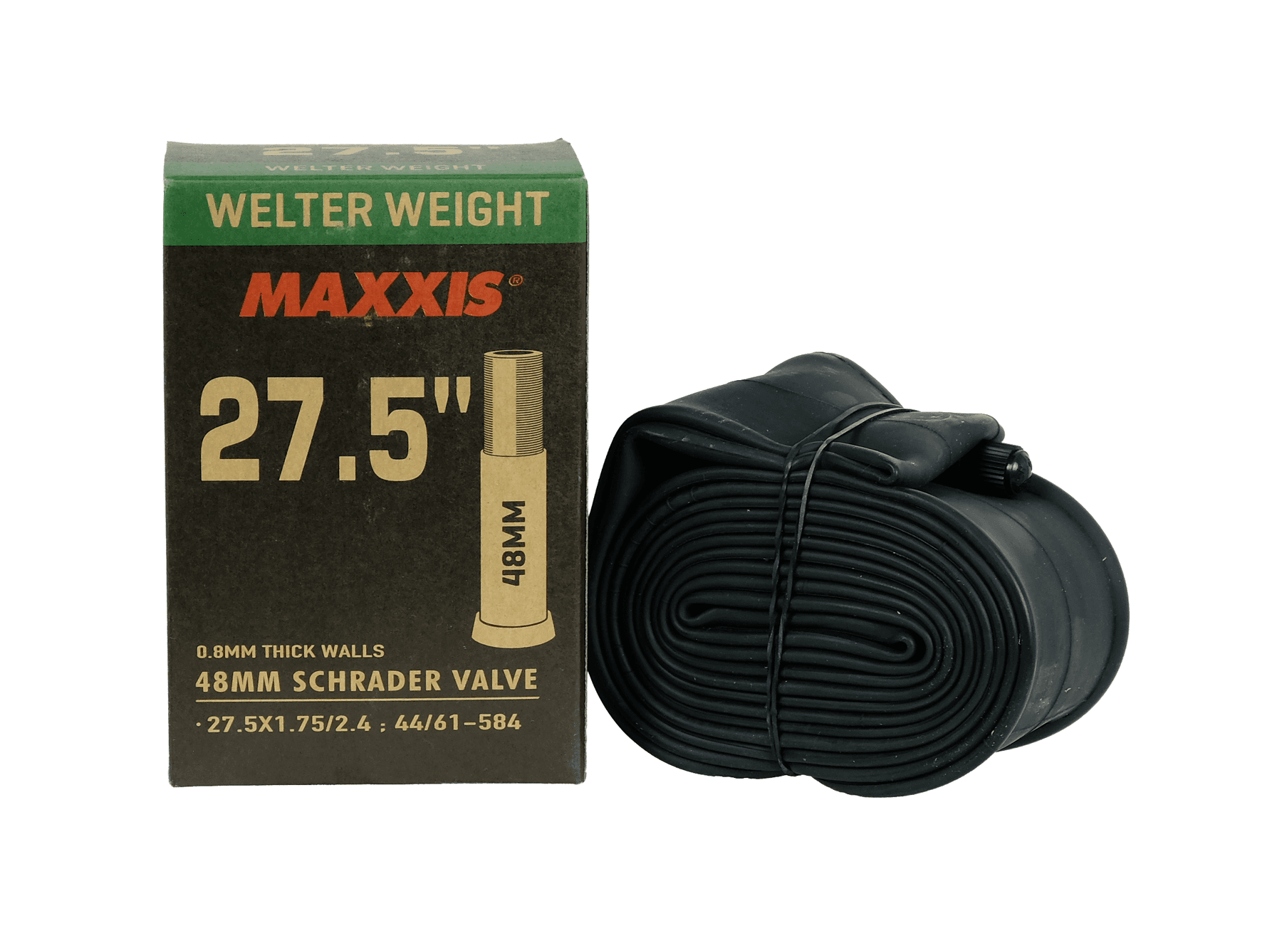 Maxxis Welter Weight Inner Tube — 27.5" x 1.75–2.4 (48mm Schrader Valve)